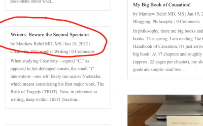 My Best Blog Post of January, 2022